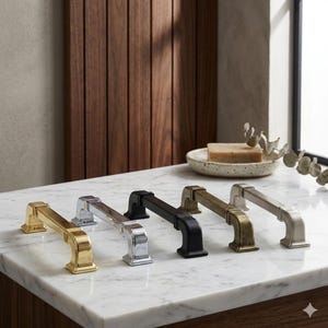 Moderne vierkante barkastgreep | Architectonische hardware