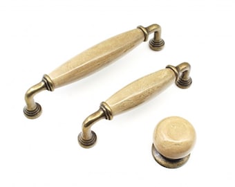 Porzellan Griff, Bronze Griff, Beige Porzellan, Knöpfe Pulls, Kommode Griff, Möbelgriffe, Knauf Garderobe, Wohnzimmer Knäufe, Avangard