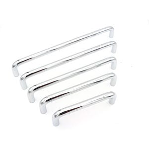 Maniglia per mobile in cromo lucido, pomello per cassetto moderno a forma di U, ferramenta per mobili minimalista