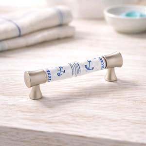 Porzellan Knäufe Grau Griff Weiße Griffe Knäufe Schrank Kleiderschrank Möbel Kinderzimmer