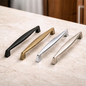 Designer Single Hole Cabinet Knobs & Pulls – Modern, Square, Ornate Brass Hardware