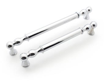 Chrom polierter Schrankknauf | Spindel Design Schubladengriff