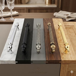 Maniglia per mobile bar classica con scanalature - Stile vintage, varie finiture
