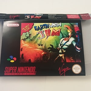 Super Nintendo Earthworm Jim box