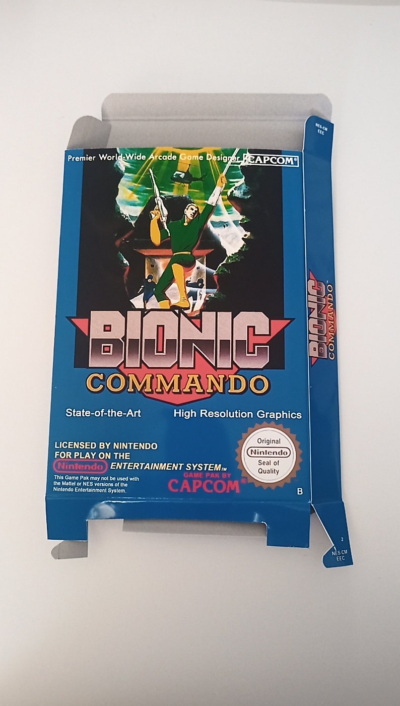 Nintendo Nes Bionic Commando box Etsy