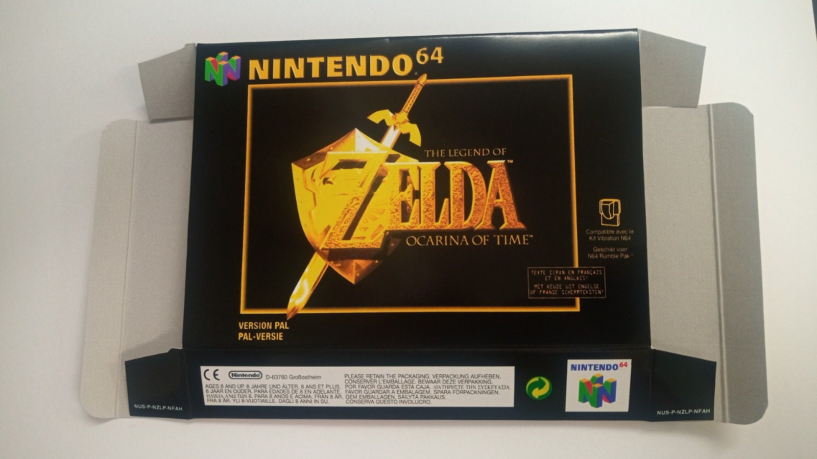 Nintendo 64 Zelda Ocarina of Time FR Box 