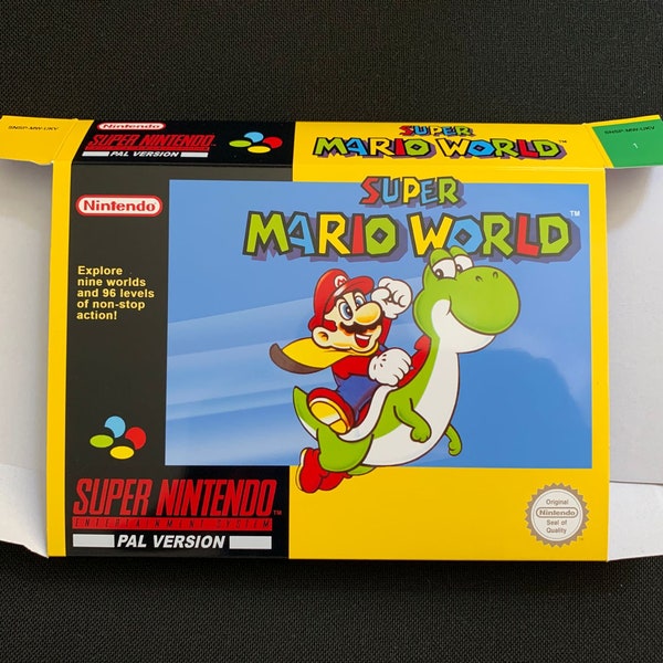 Super Nintendo Super Mario World UK box