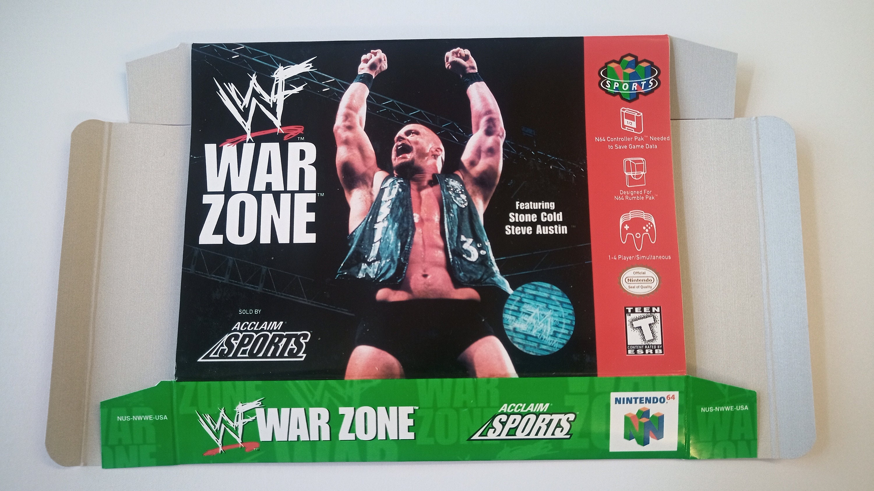 Nintendo 64 WWF Warzone USA Box - Etsy
