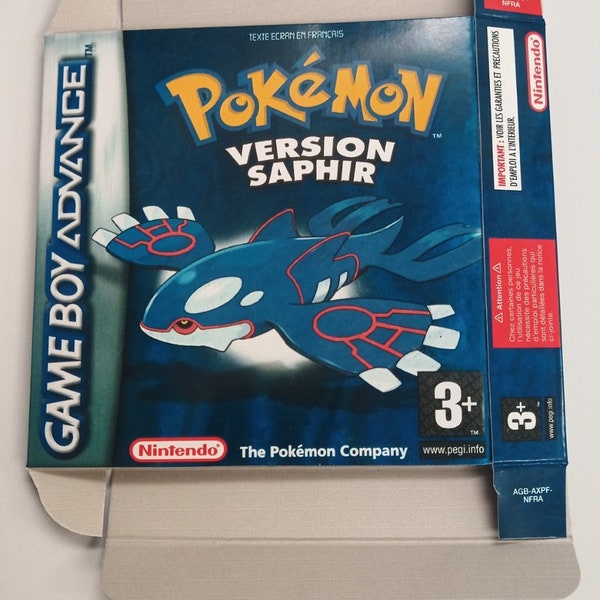 Game Boy Advance Pokemon Version Saphir box