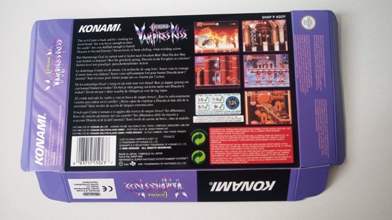 Super Nintendo Castlevania Vampire's Kiss Box - Etsy