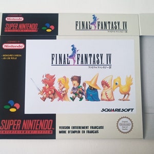 Super Nintendo Final Fantasy IV Box - Etsy