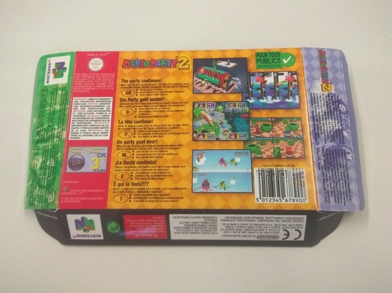 Nintendo 64 Mario Party 2 Box - Etsy Nintendo 64 Mario Party 2 Box - Etsy