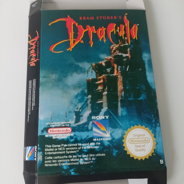 Boîte Stoker pour Nintendo Nes Dracula Bram's