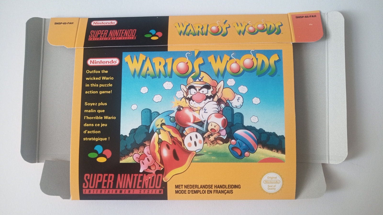 Super Nintendo Wario s Woods Box Etsy UK