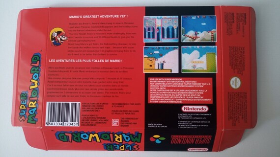 SUPER MARIO WORLD レコード 未開封 Super Nintendo Super Mario World Box - Etsy
