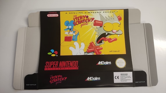 イッチー＆スクラッチー　シンプソンズ　ケース スーパーファミコン イッチー＆スクラッチー ゲームボックス - Etsy 日本