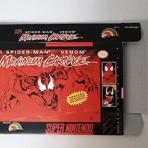 Super Nintendo Spiderman Venom Maximum Carnage box