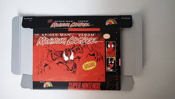 Super Nintendo Spiderman Venom Maximum Carnage Box - Etsy