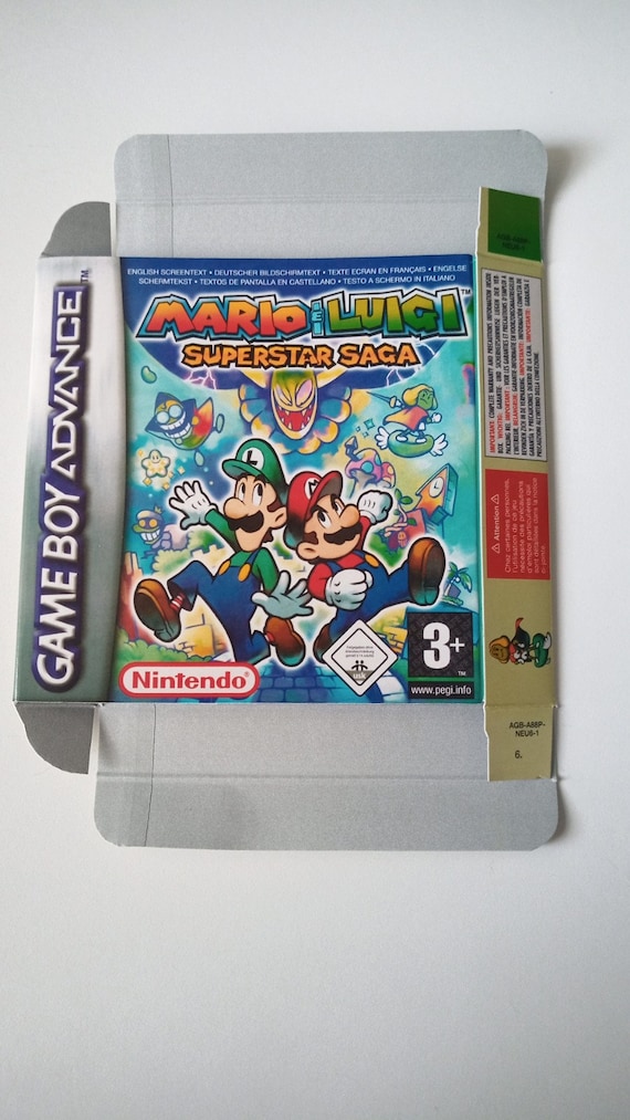 Game Boy Advance Mario Luigi Superstar Saga Box Etsy