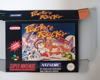 Super Nintendo Pocky & Rocky box