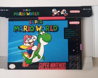 Super Nintendo Super Mario World USA box