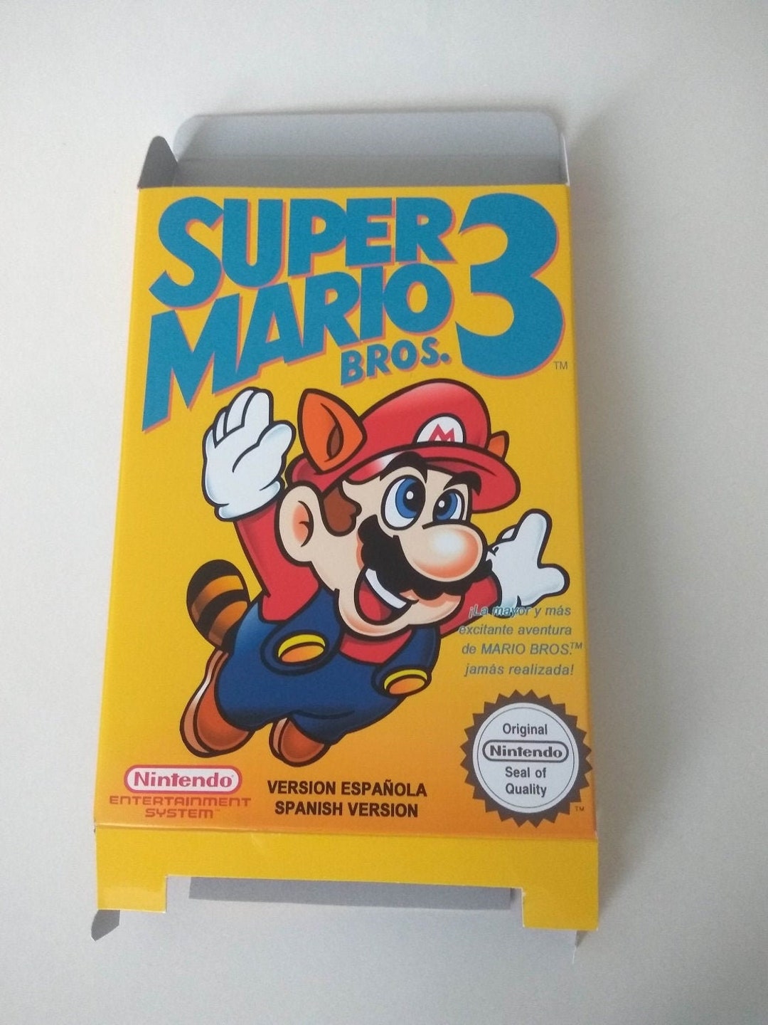 Cartucho de jogo Super Mario Bros com caixa, cartão mais recente