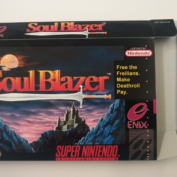 Super Nintendo Soul Blazer box
