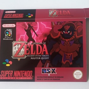 Super Nintendo Zelda Ancient Stone Tablets Master Quest box