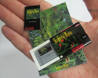 Boxed full set Secret of Mana USA Super Nintendo 1/5 scale miniature