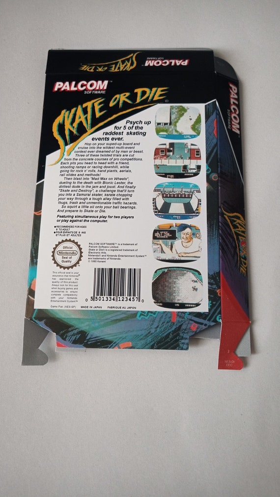 Nintendo Nes Skate or Die Box - Etsy