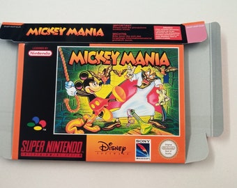 Super Nintendo Mickey Mania box