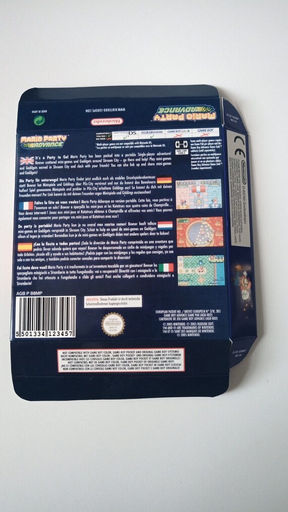 Game Boy Advance Mario Party Advance Box Etsy