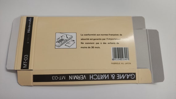 Nintendo GAMEWATCH VERMIN 箱、取扱説明書付き Game & Watch Vermin Box - Etsy