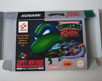 Super Nintendo Teenage Mutant Hero Turtles Tournament Fighters box