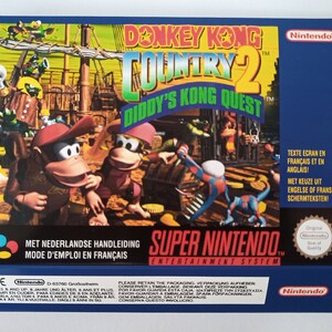 Super Nintendo Donkey Kong Country 2 French/english Box - Etsy