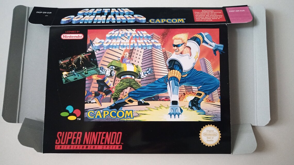 Caja Super Nintendo Captain Commando - Etsy España