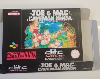 Super Nintendo Joe & Mac Caveman Ninja box FAH