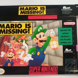 Super Nintendo Mario is Missing USA Box - Etsy