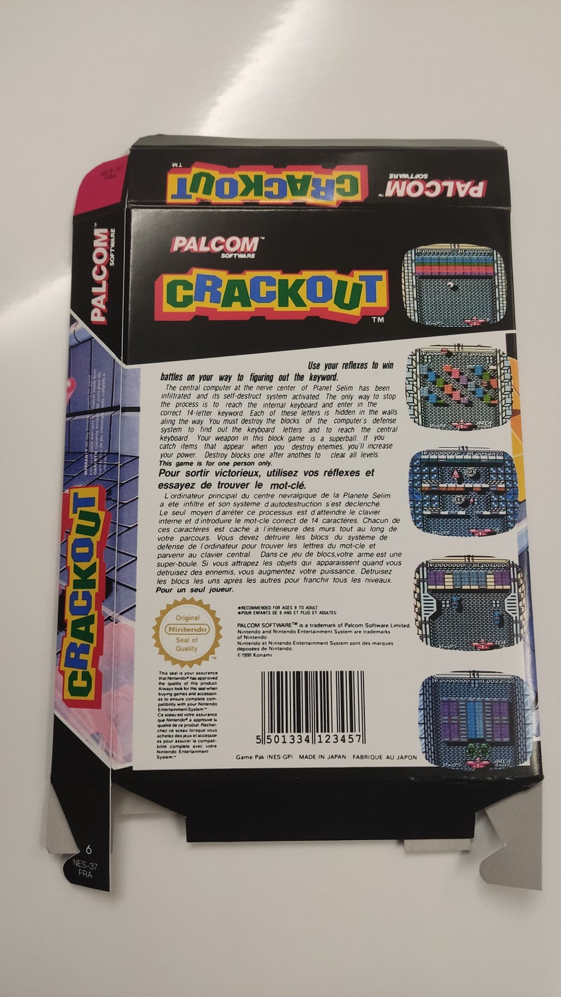 Nintendo Nes Crackout box image 2