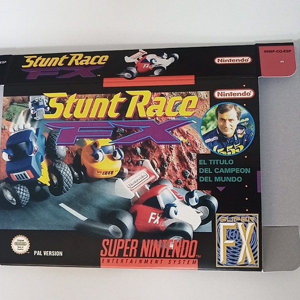 Super Nintendo Stunt Race FX box