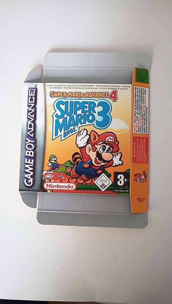 Game Boy Advance Super Mario Bros 3 Super Mario Advance 4 Box | Etsy