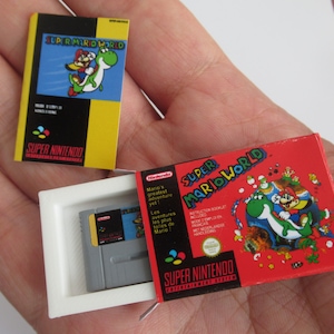 Boîte Super Mario World Super nintendo 1/5 échelle miniature