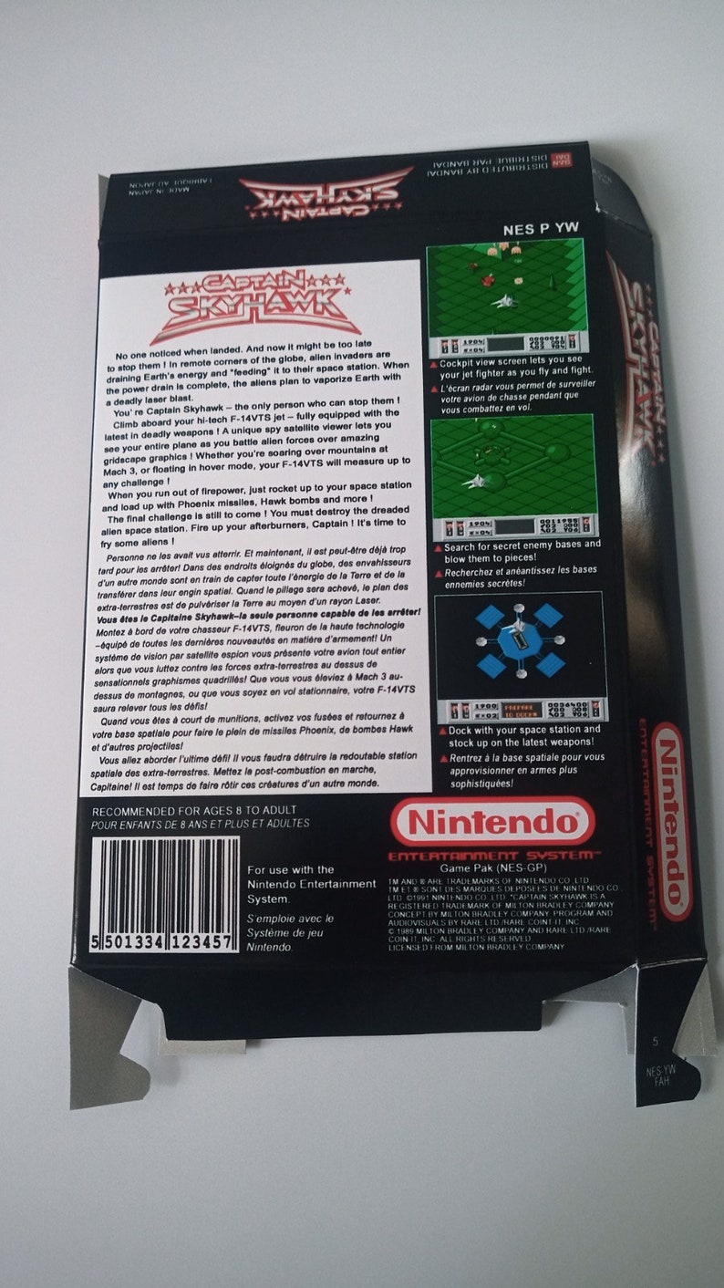 Nintendo Nes Captain Skyhawk box image 2