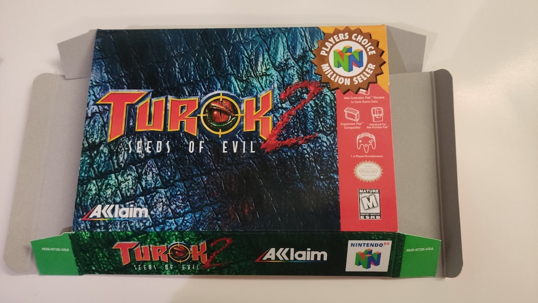 Nintendo 64 Turok 2 Seeds of Evil USA Box - Etsy