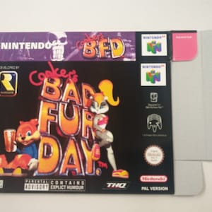Nintendo 64 Conker's Bad Fur Day Box - Etsy