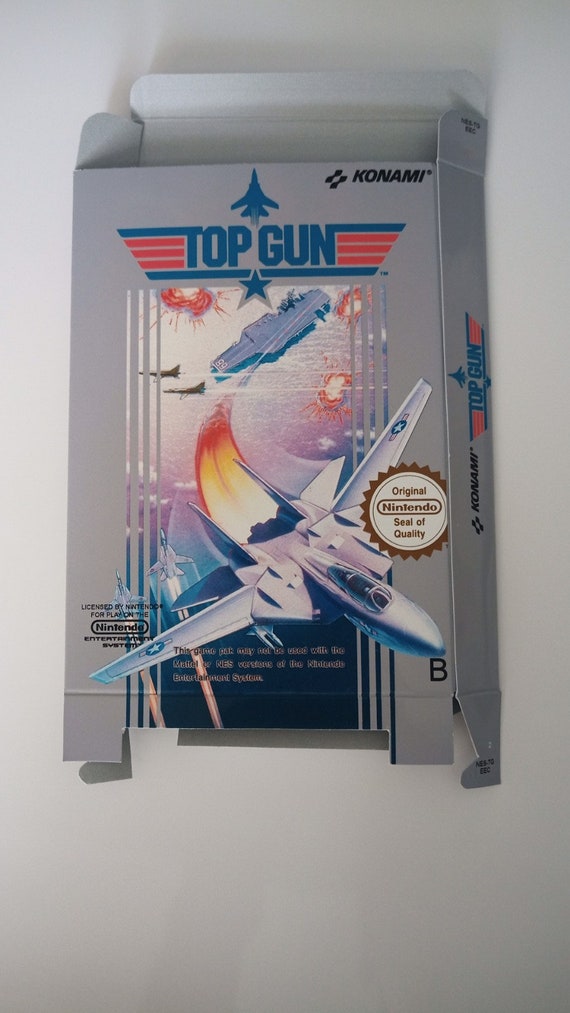 Nintendo Nes Top Gun Box Etsy