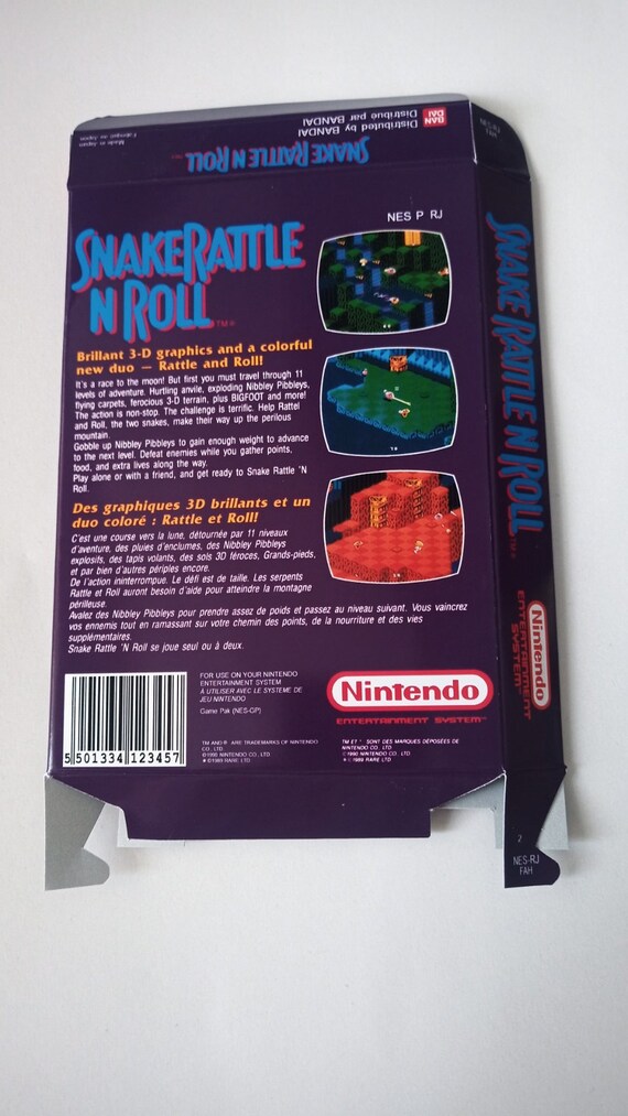 Nintendo Nes Snake Rattle N Roll Box - Etsy