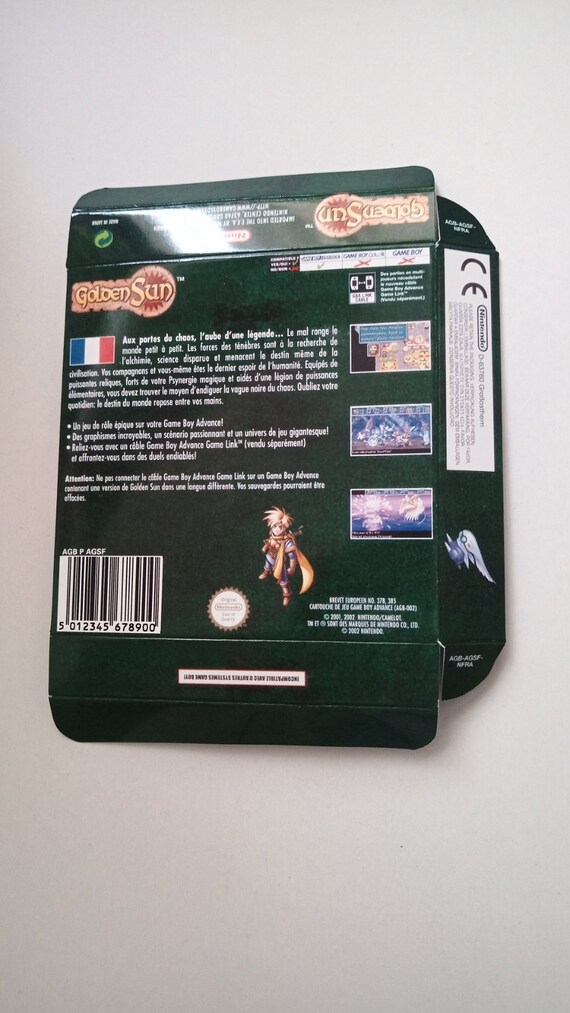 Game Boy Golden Sun Box - Etsy