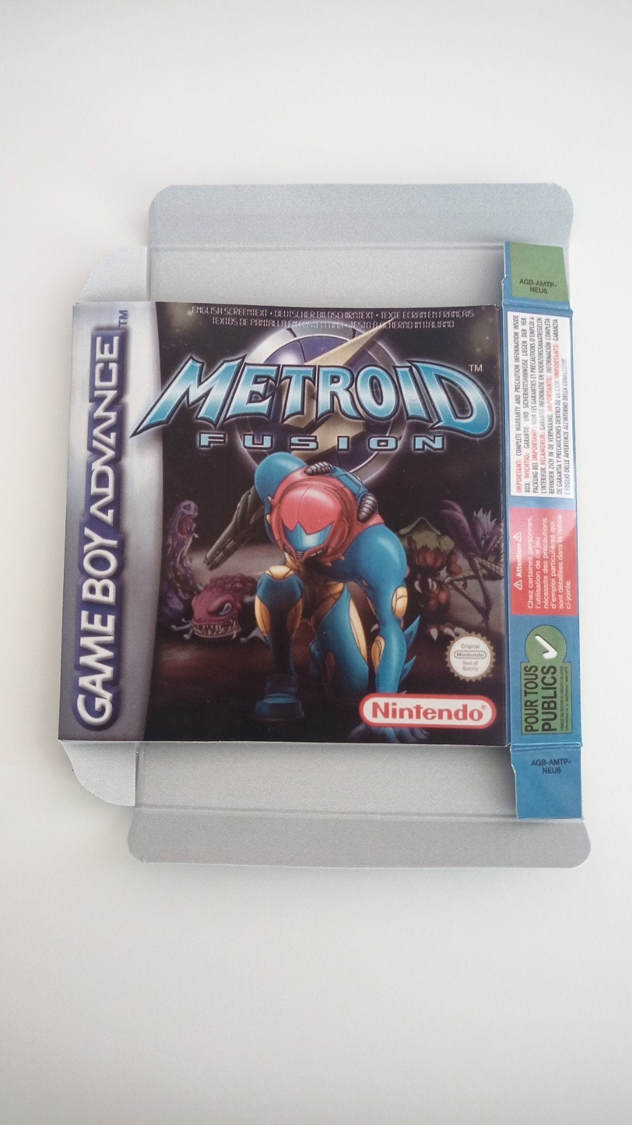Metroid Fusion GBAGame Boy Advance Display Box Game Box Paper, Party ...