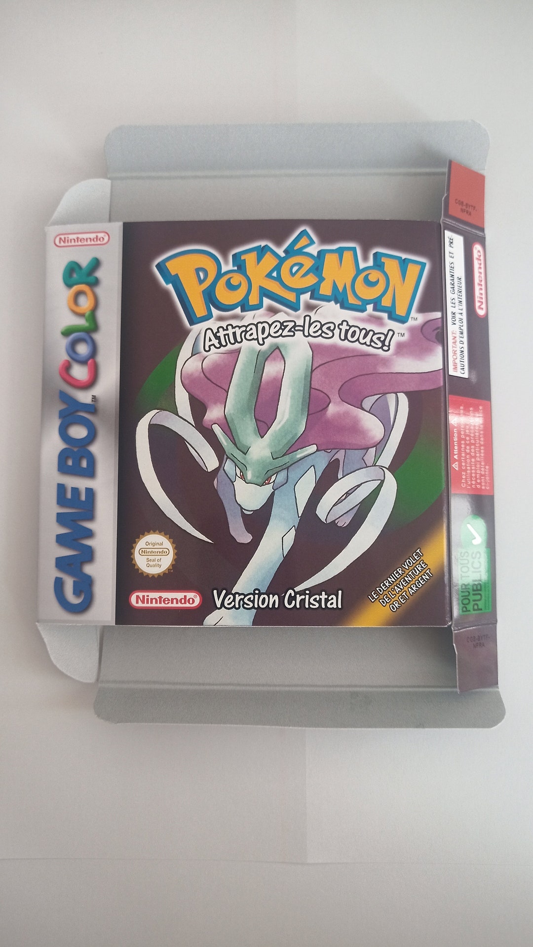 Nintendo Game Boy Color Pokemon Version Cristal Box - Etsy